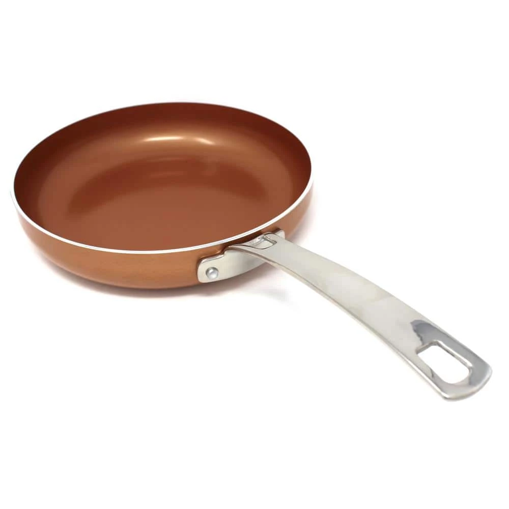 3 Piece Ceramic Coated -Copper- Frying Pan Cookware Set (Induction Compatible) by Concord - Image 2