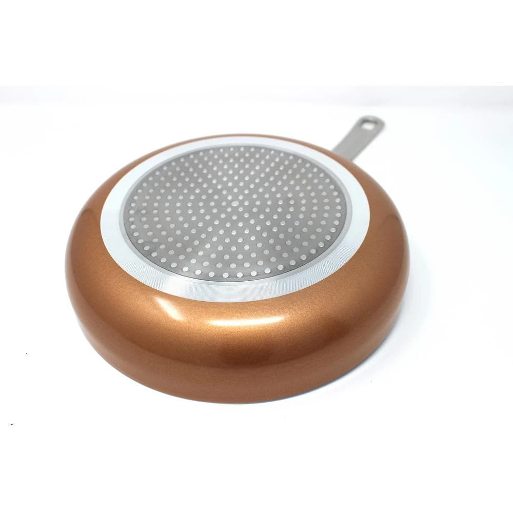 3 Piece Ceramic Coated -Copper- Frying Pan Cookware Set (Induction Compatible) by Concord - Image 6