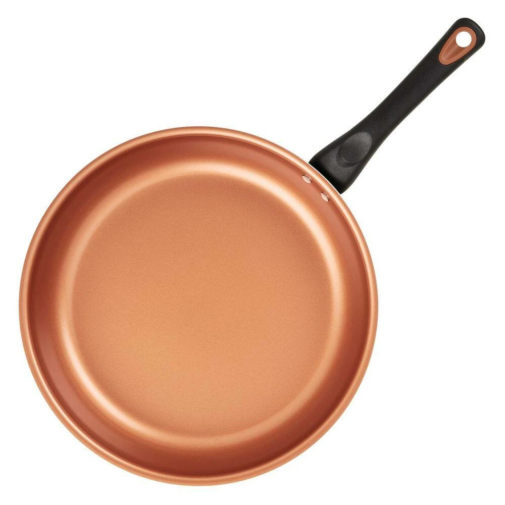 Glide 12-Piece Aluminum Ceramic Nonstick Cookware Set in Copper by Farberware - Image 7