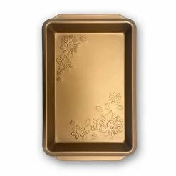 Country Kitchen Copper Embossed Carbon Steel 13.75 in. Roaster Pan by Gibson Home