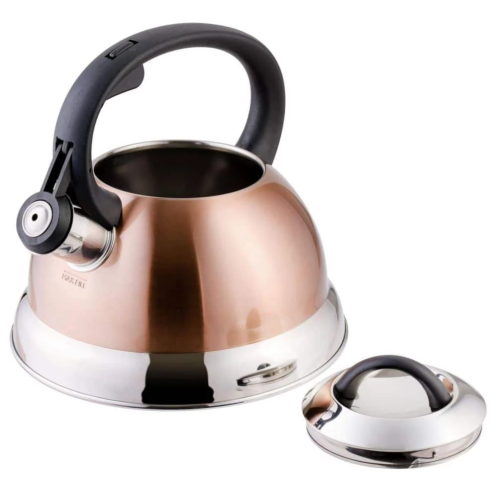 Flintshire 1.75 Qt. 7-Cups Stainless Steel Whistling Stovetop Tea Kettle in Copper by Mr. Coffee - Image 4