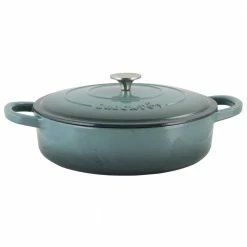 Artisan 5 Qt. Enameled Cast Iron Round Braiser Pan with Self Basting Lid by Crock-Pot