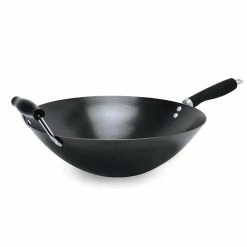 Hong Kong Chopstick House Carbon Steel Wok with Helper Handle by Ecolution