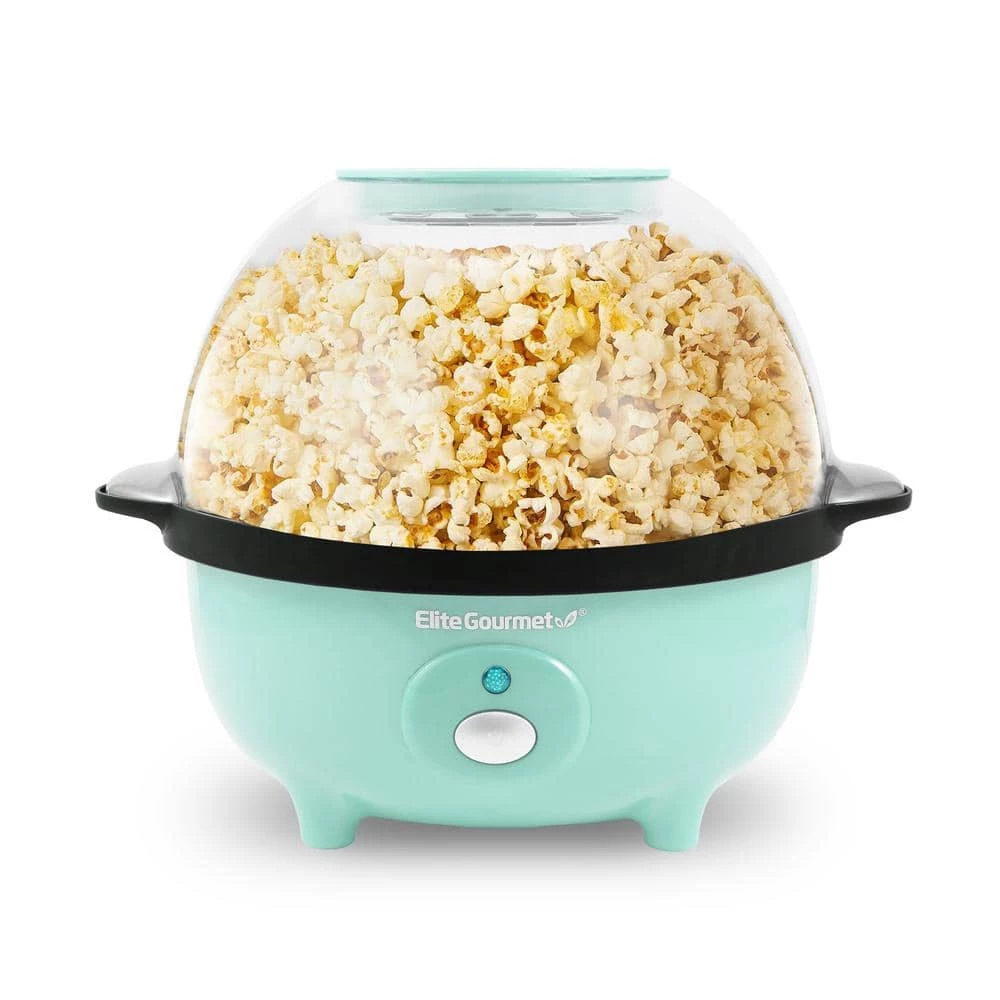Elite Gour met 3 qt. Plastic countertop Popcorn Popper with non stick heating plate by Elite Gourmet