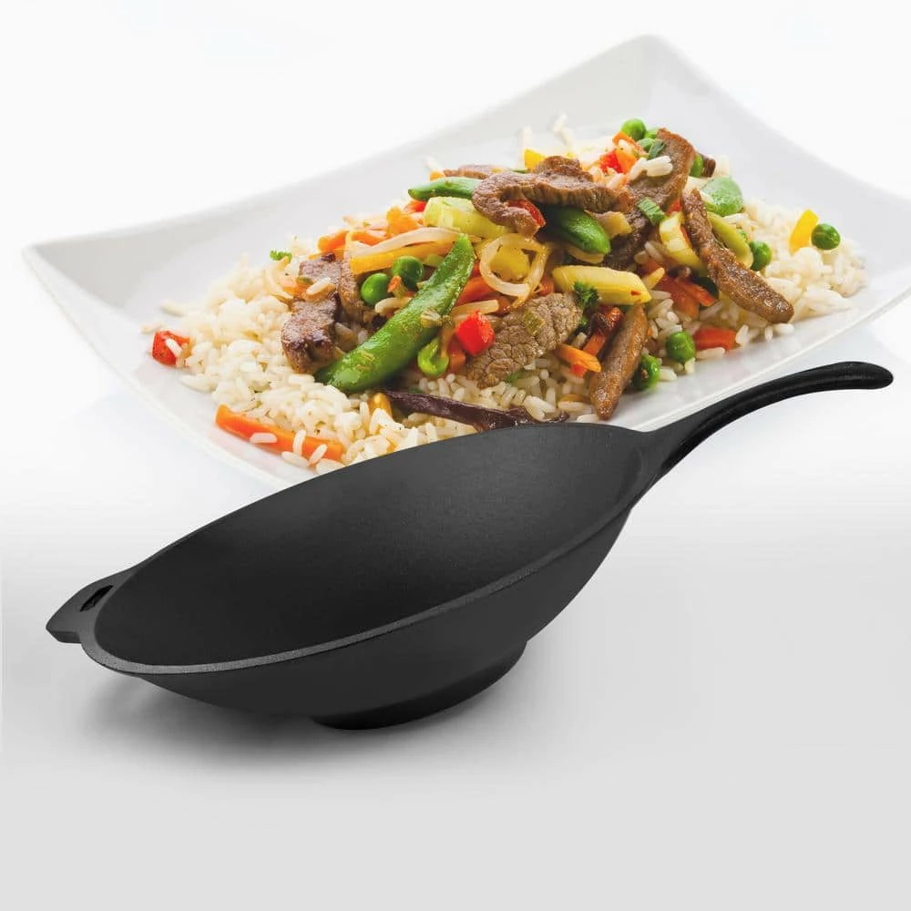 12 in. Cast Iron Wok by ExcelSteel - Image 5