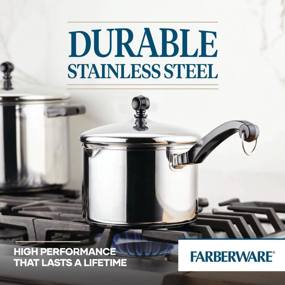 Classic Series 3 qt. Stainless Steel Sauce Pan with Lid by Farberware - Image 2