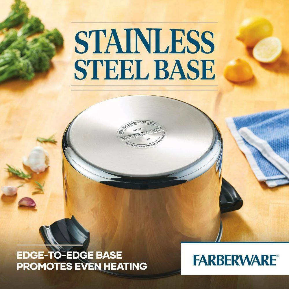Classic Series 8 qt. Stainless Steel Nonstick Stock Pot with Lid by Farberware - Image 7