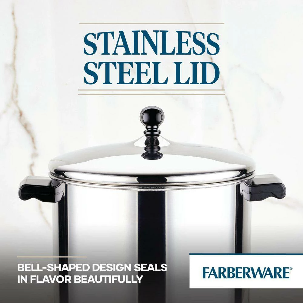 Classic Series 8 qt. Stainless Steel Nonstick Stock Pot with Lid by Farberware - Image 8