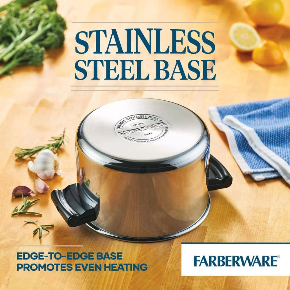 Classic Series 3 qt. Stainless Steel Stack N Steam Sauce Pot by Farberware - Image 5