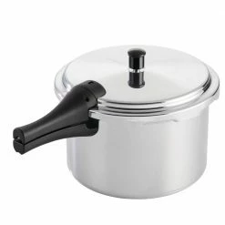 Aluminum Stovetop Pressure Cooker 8-qt. Silver Aluminum Induction with Wire Trivet, 8-Quart by Farberware
