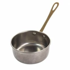 Normandie 3.9 in. x 0.23 qt. Stainless Steel Mini Saucepan in Silver and Gold by Gibson Home