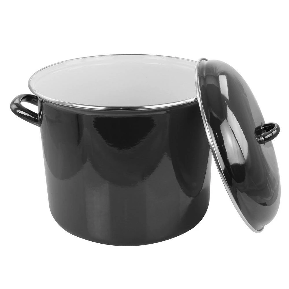 12 qt. Enamel on Steel Stock Pot with Lid by Gibson Home - Image 2