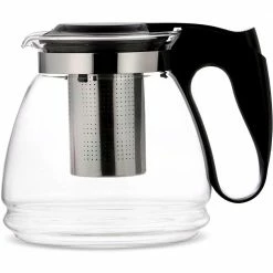 Glass Tea Pot with Stainless Steel Filter by THE CLEAN STORE