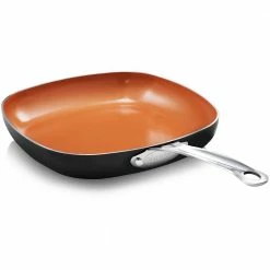 12 in. Aluminum Ti-Ceramic Non-Stick Shallow Square Fry Pan by Gotham Steel
