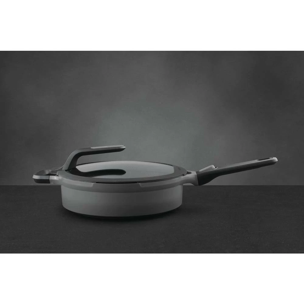 GEM Stay Cool 3.2 qt. Cast Aluminum Nonstick Saute Pan in Gray with Glass Lid by BergHOFF - Image 4
