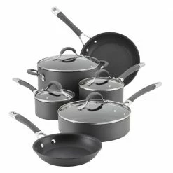Radiance 10-Piece Hard-Anodized Aluminum Nonstick Cookware Set in Gray by Circulon