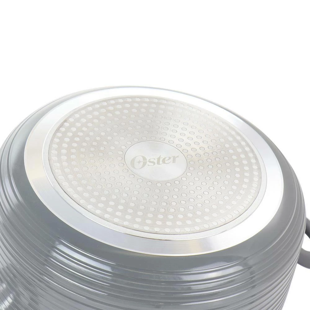 Ridge Valley 6 qt. Grey Aluminum Nonstick Dutch Oven by Oster - Image 2