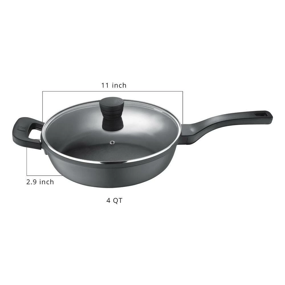 4 qt. Aluminum Saute Pan with Lid by BERGNER - Image 2