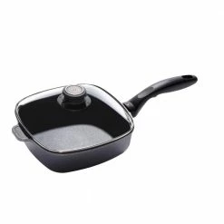 Classic Series Induction 2.1 qt. Cast Aluminum Nonstick Saute Pan in Gray with Glass Lid by Swiss Diamond