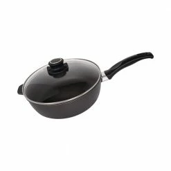 Swiss Titan 3.2 qt. Titanium Nonstick Saute Pan in Gray with Glass Lid by Swiss Diamond