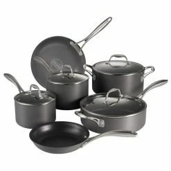 10-Piece Hard Anodized Cookware Set by Tramontina