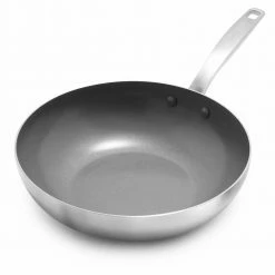 Chatham 11 in. Stainless Steel Ceramic Nonstick Wok by GreenPan