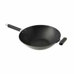Joyce Chen Professional Series 14 in. Black Carbon Steel Excalibur Wok with Phenolic Handles by Honey-Can-Do