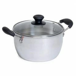 2-Piece 8 qt. Silver Aluminum Stock Pot with Lid by IMUSA