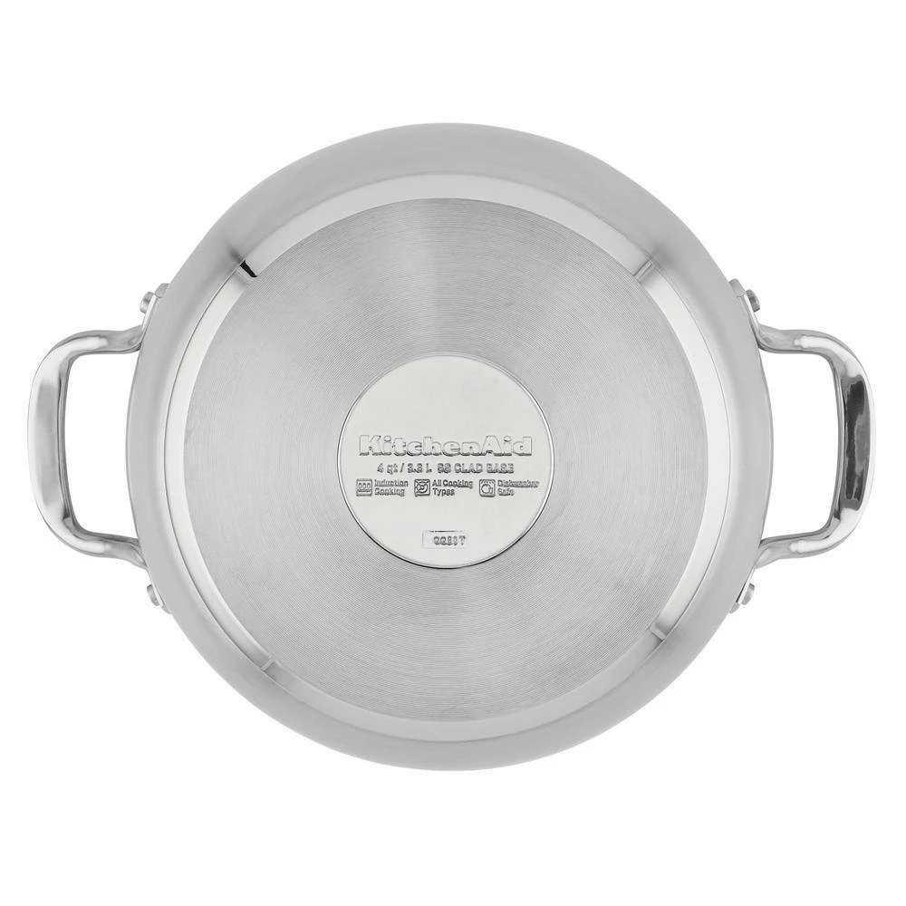 Casserole with Lid, 4-Quart, Brushed Stainless Steel by KitchenAid - Image 2