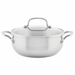 Casserole with Lid, 4-Quart, Brushed Stainless Steel by KitchenAid