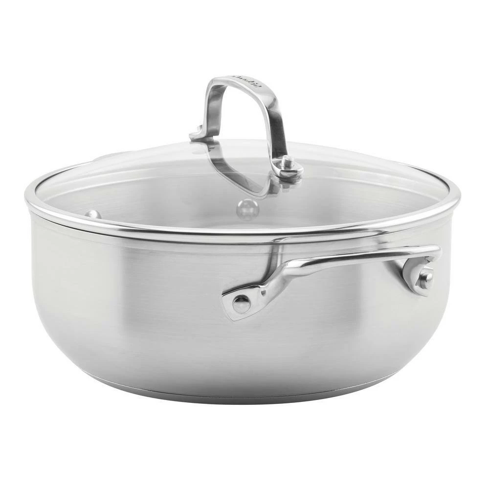 Casserole with Lid, 4-Quart, Brushed Stainless Steel by KitchenAid - Image 3