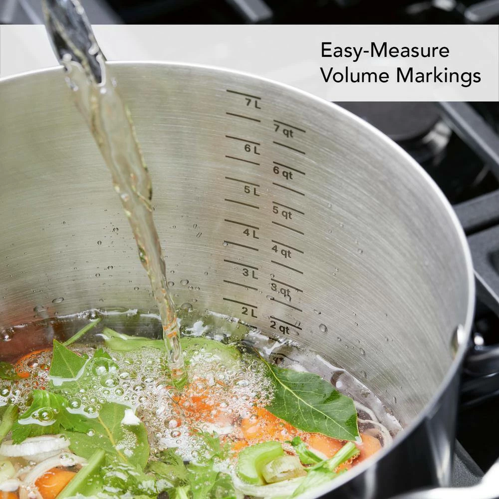 8 qt. Brushed Stainless Steel Stock Pot with Lid by KitchenAid - Image 7