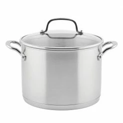 8 qt. Brushed Stainless Steel Stock Pot with Lid by KitchenAid