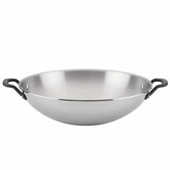 5-Ply Clad 15 in. Polished Stainless Steel Wok by KitchenAid