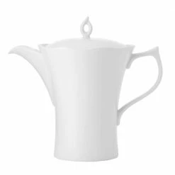4-Cup White Porcelain Tea Pots with Lid 26 oz. (Set of 12) by Oneida
