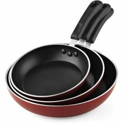 3-Piece Fry Pan/Saute Pan Set with Nonstick Coating Industion Compatible Buttom 8 in./9.5 in./11 in. by Cook N Home