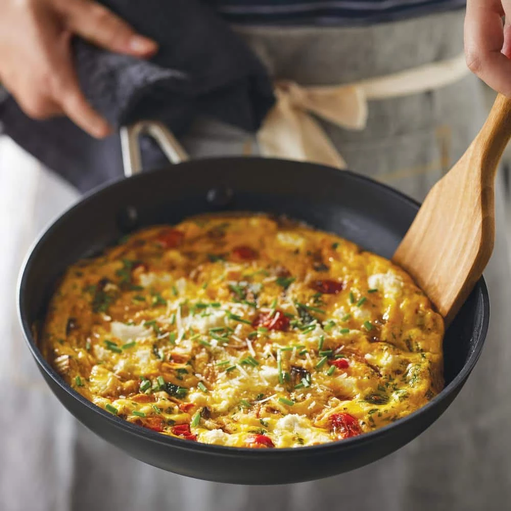 10 in. Hard Anodized Aluminum Nonstick Frying Pan with Lid Black by KitchenAid - Image 9