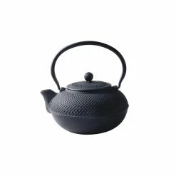52 oz. Matte Black Cast Iron Saga Teapot by Old Dutch