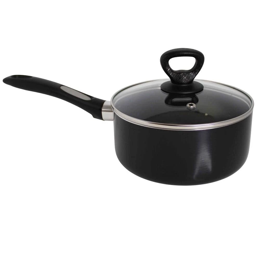 2 qt. Aluminum Nonstick Sauce Pan in Black by Mirro