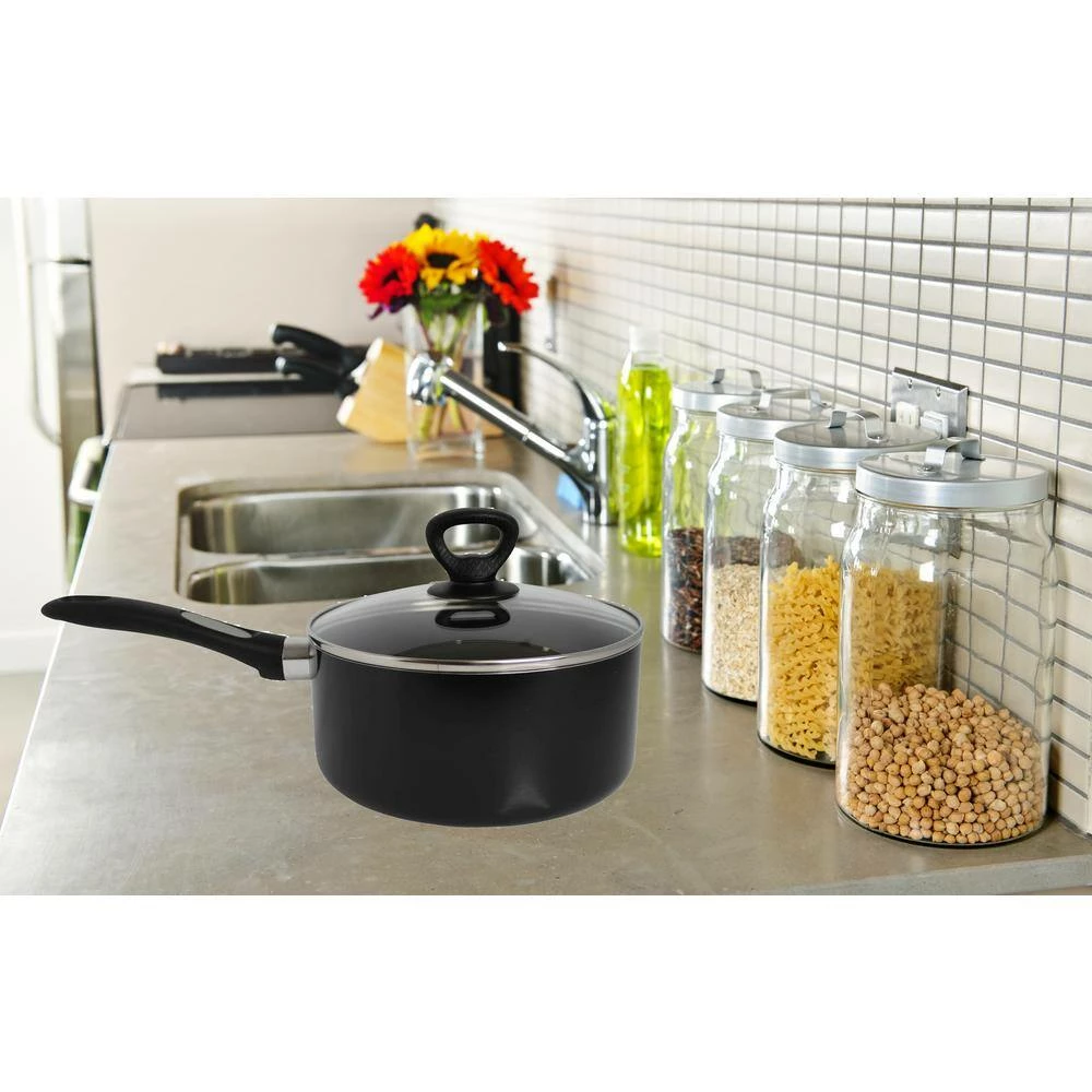 3 qt. Aluminum Nonstick Sauce Pan in Black by Mirro - Image 7