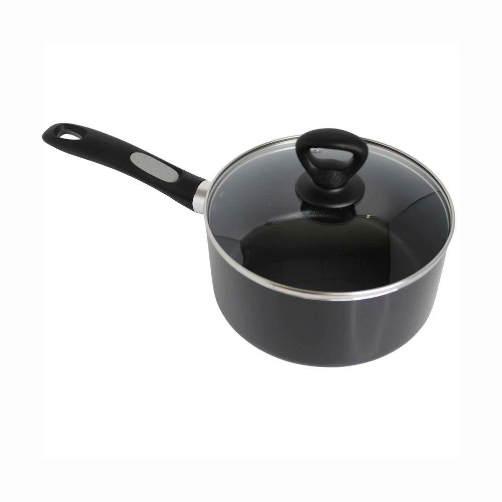 3 qt. Aluminum Nonstick Sauce Pan in Black by Mirro - Image 3