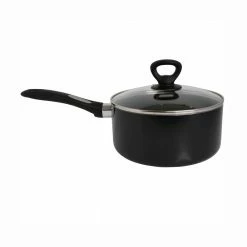 3 qt. Aluminum Nonstick Sauce Pan in Black by Mirro