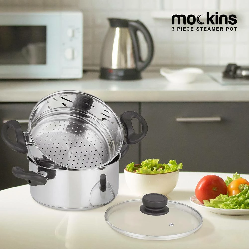 3 Qt. Premium Heavy-Duty Stainless Steel Pot with 2 qt. Steamer Insert and Lid by Mockins - Image 8