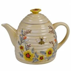 Bee Sweet Beehive 3D 32 oz. 3-Cup Multicolored Teapot by Certified International