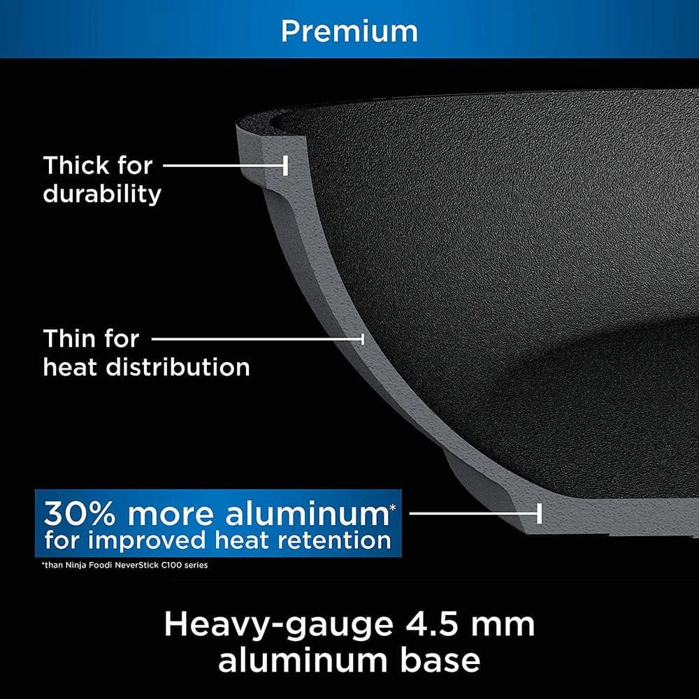 8 qt. Foodi NeverStick Premium Aluminum and Stainless Steel Stock Pot with Glass Lid by NINJA - Image 8