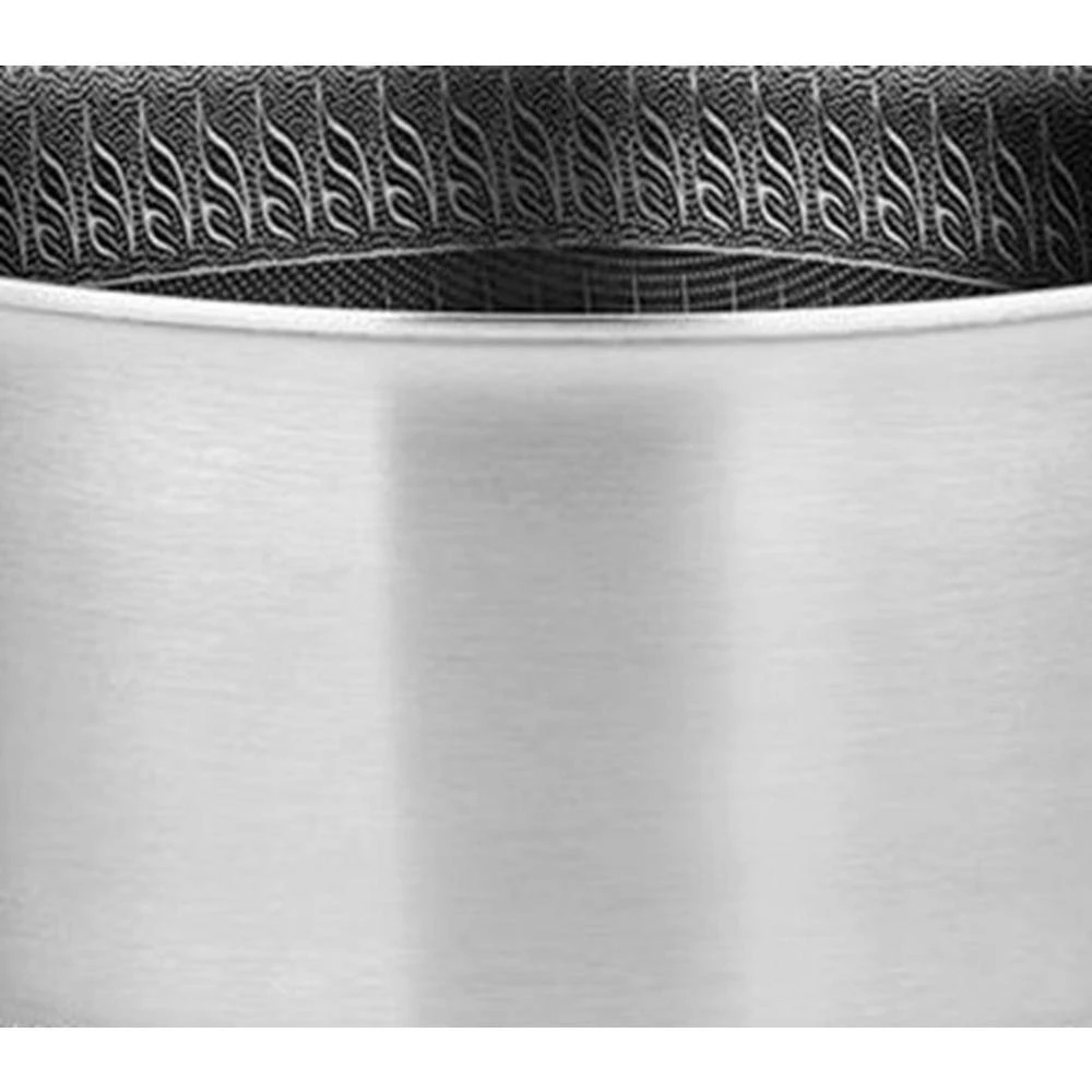 2 qt. Sauce Pot with Glass Lid Triply Stainless Steel Cookware DAKIN Etching Non-Stick Coating Inside and Outside by NutriChef - Image 3