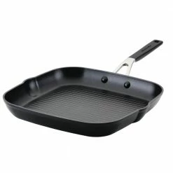 Hard Anodized Nonstick 11.25 in. Hard Anodized Aluminum Nonstick Grill Pan in Onyx by KitchenAid