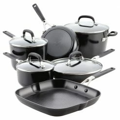Hard Anodized Nonstick 10 Piece Hard andozed Aluminum Nonstick Cookware Set in Onyx by KitchenAid