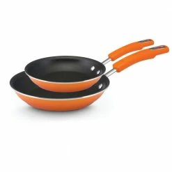 Classic Brights 2-Piece Aluminum Nonstick Skillet Set in Orange Gradient by Rachael Ray
