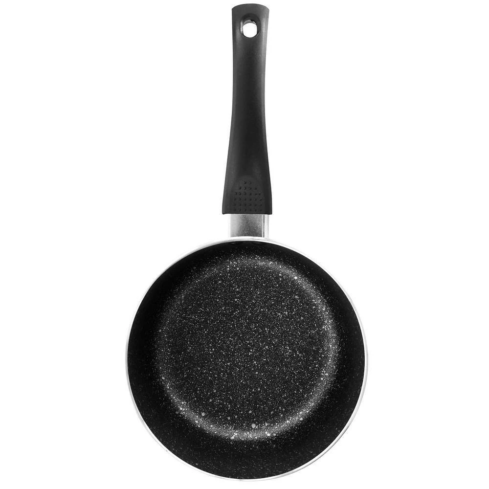 2.5 qt. Metallic Grey Merrion Nonstick Aluminum Saucepan with Lid by Oster - Image 3